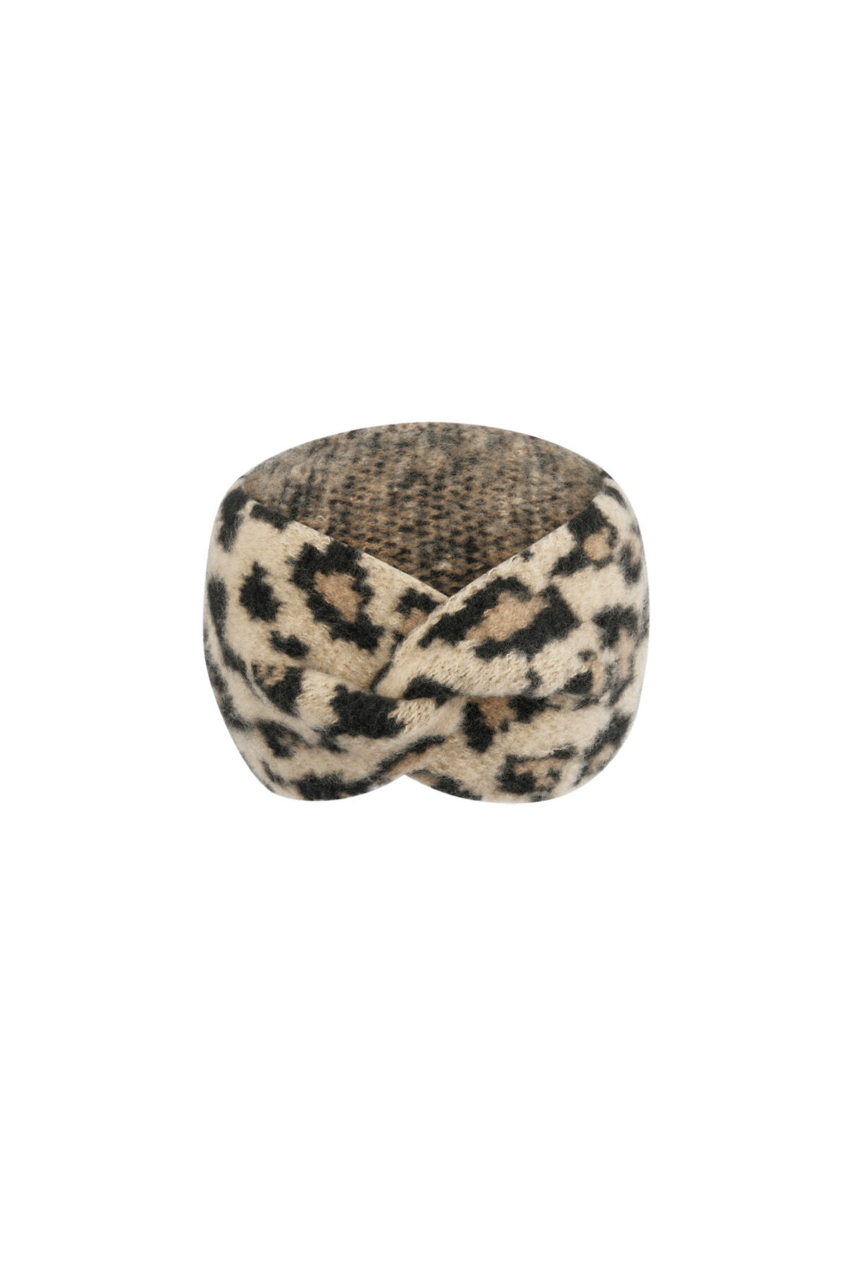 Diadema de invierno con estampado de leopardo h5 Imagen4