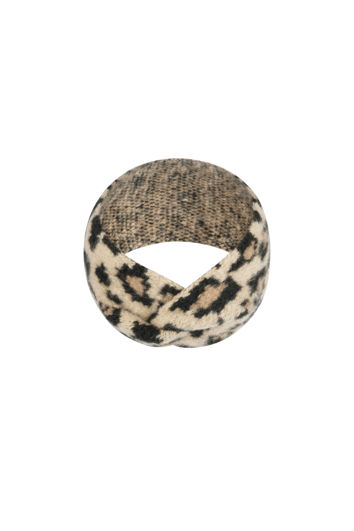 Diadema de invierno con estampado de leopardo Imagen5