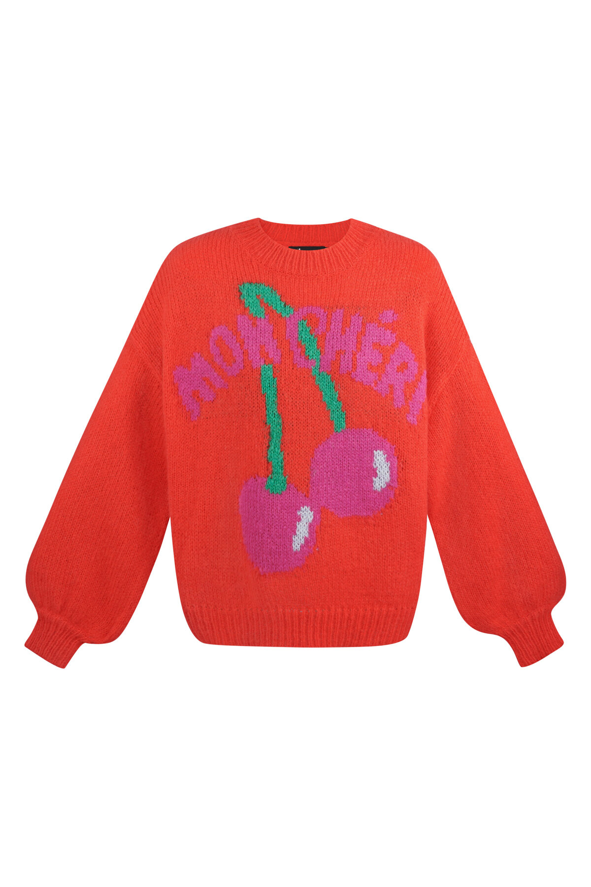 Pull En Maille Nylon Femme Oversized Graphique Cerise Mon Cheri h5 