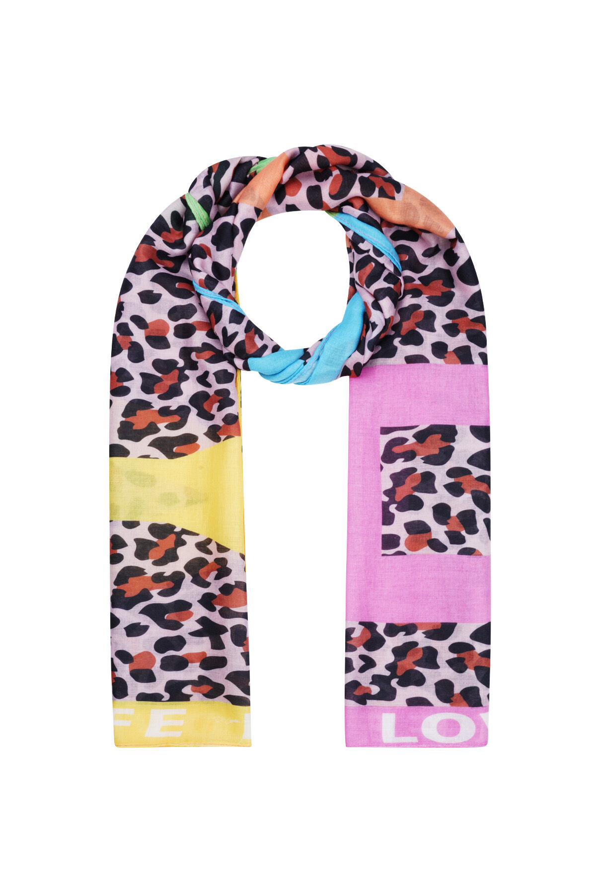 Sjaal festive panterprint 
