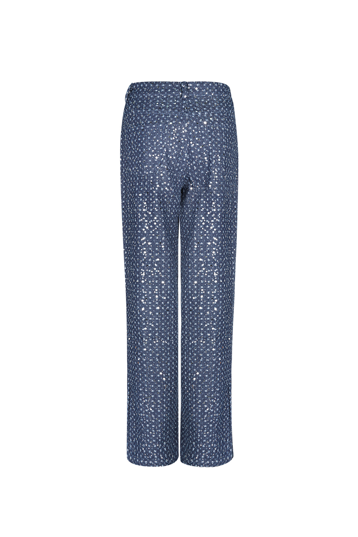 Denim Tissé Pantalon Droit Femme Casual Paillettes h5 Image7