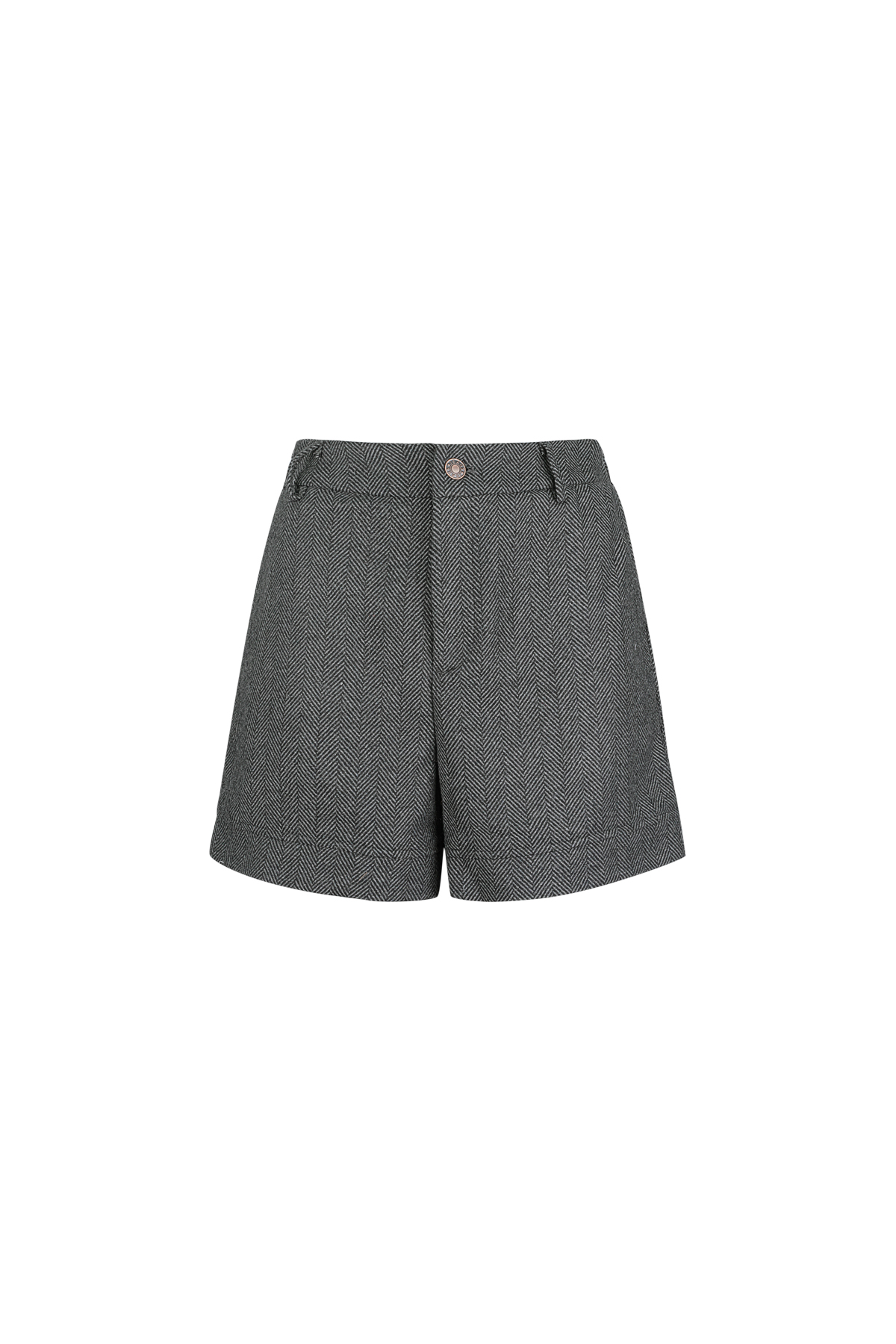Polyester Women's High-Waisted Shorts Structured Fit 2