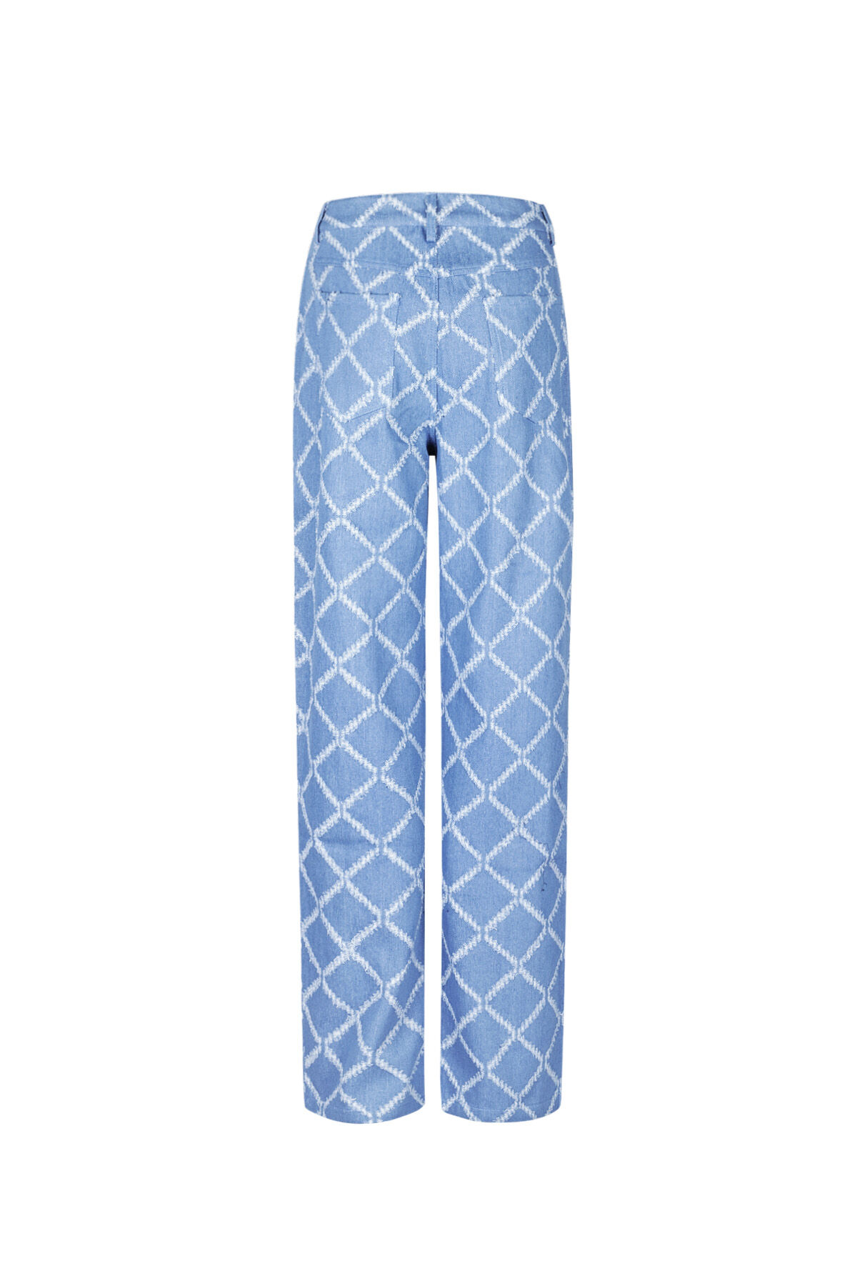 Cotton Woven Women's Straight Leg Pants Plaid Casual h5 Picture5