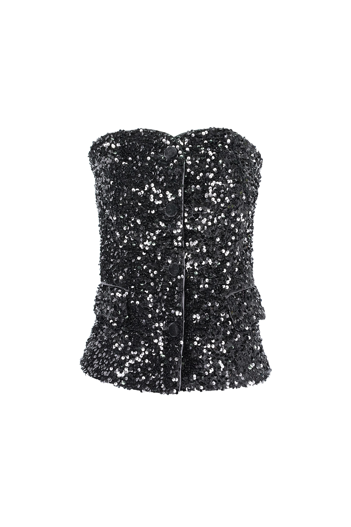 Top Senza Maniche In Poliestere Per Donna Con Paillettes 