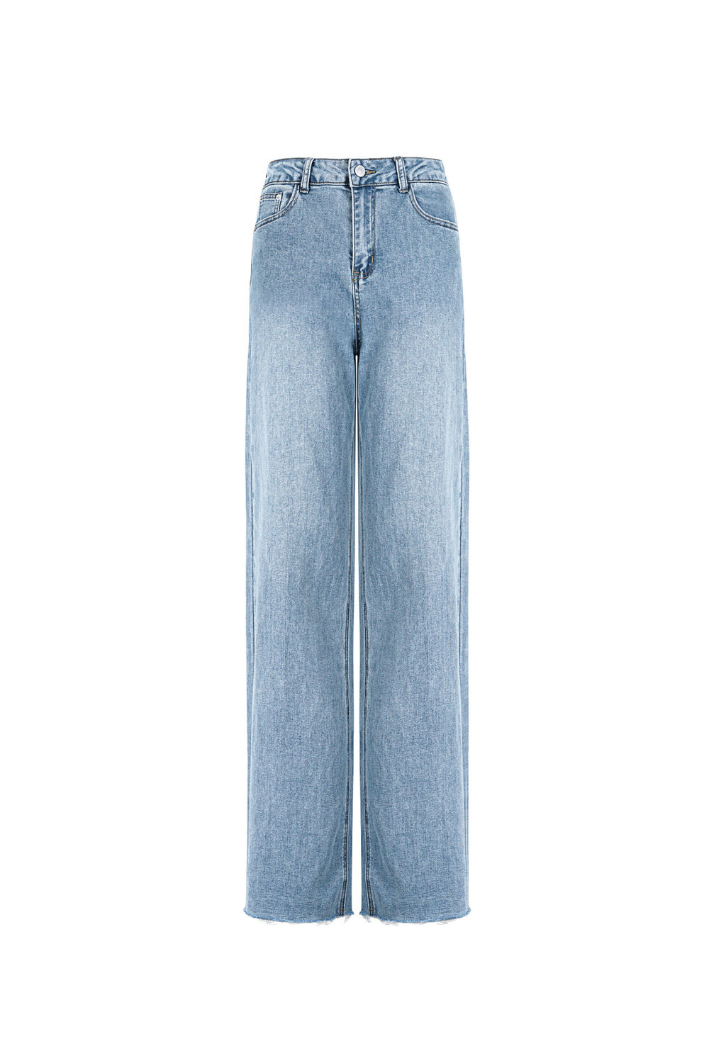 Cotton Woven Women's Straight Leg Pants Casual Solid Color