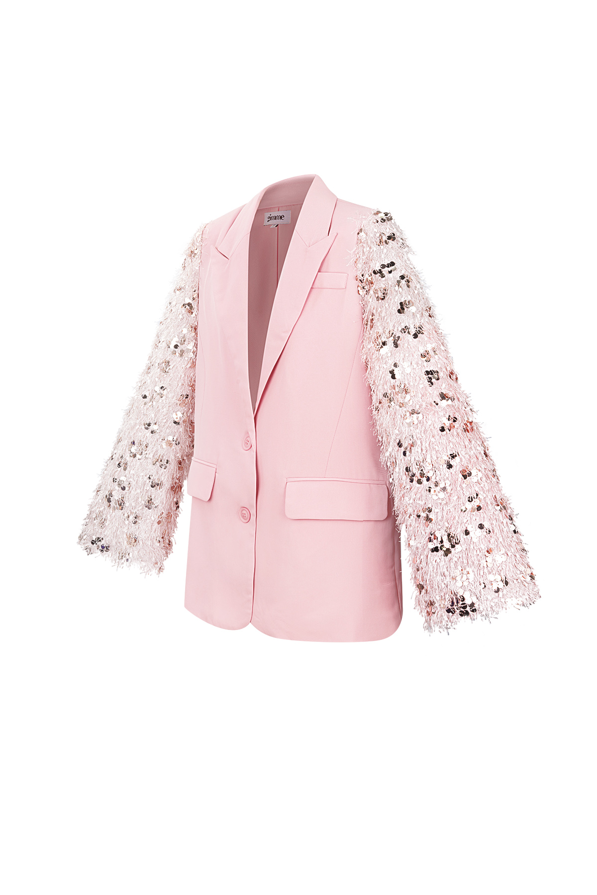 Damensakko mit Pailletten- und Federmänteln in Rosa Bild10