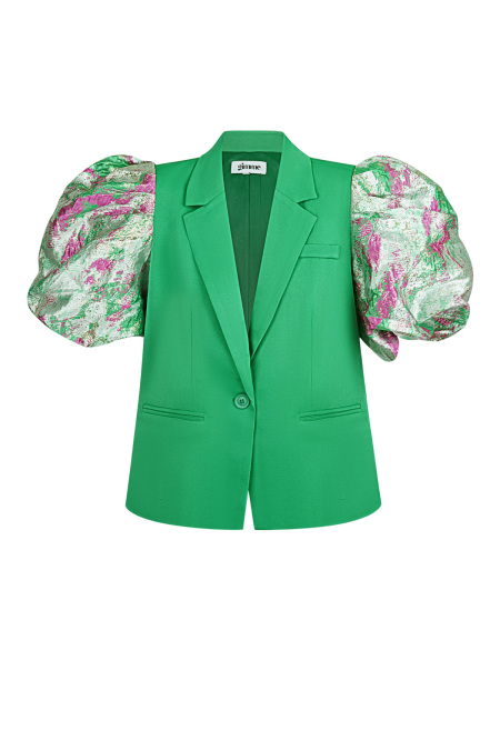 Woven Polyester Fiber Women's Suit Set Elegant Color Clash 2