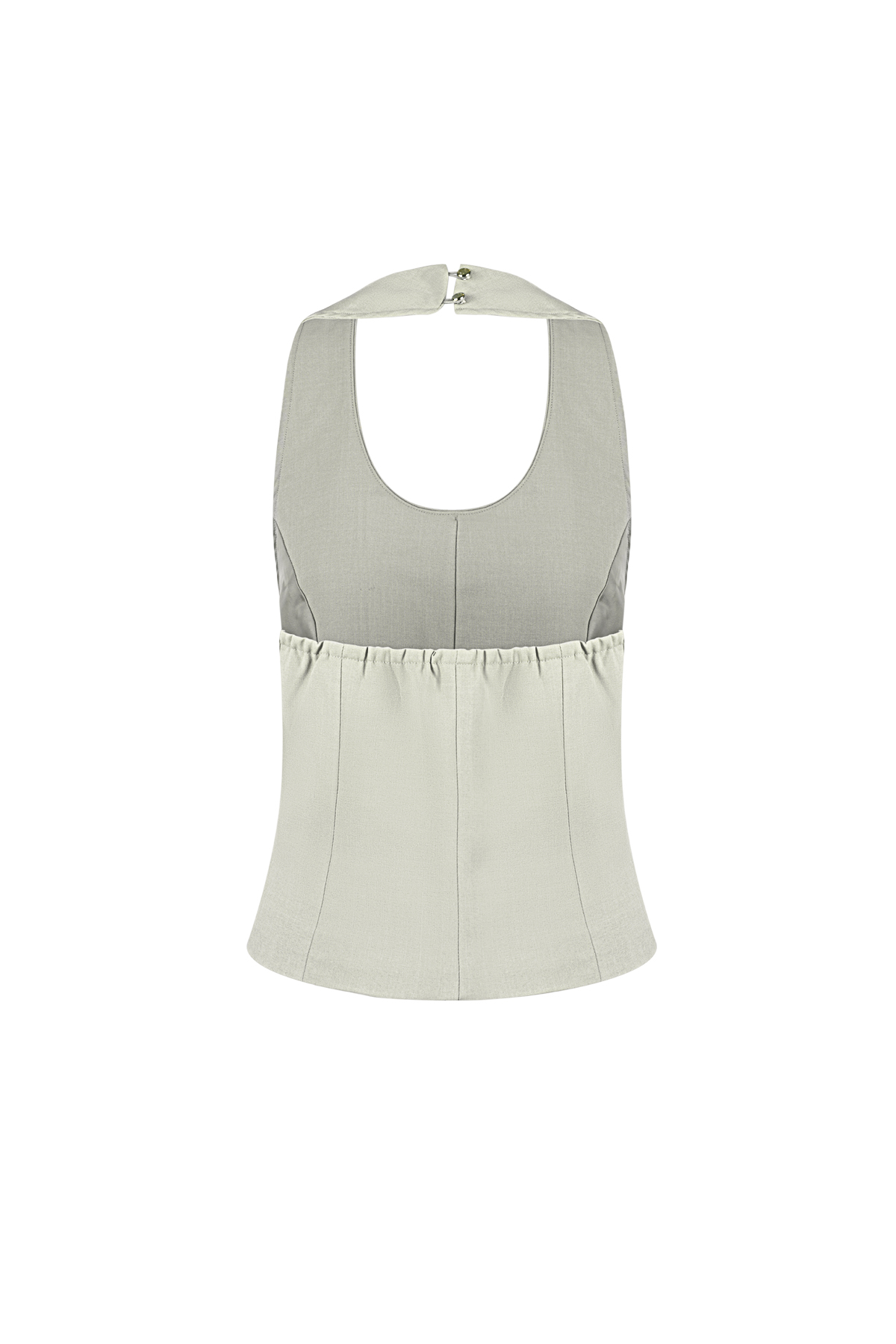 Geweven Polyestervezel Vrouwen Mouwloze Top Casual Boog Detail h5 Afbeelding9