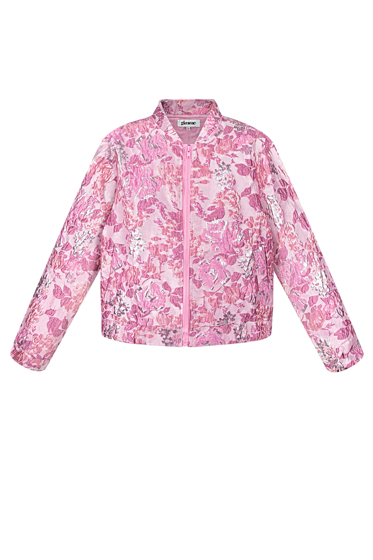 Polyester Women's Cropped Jacket Floral Print Sporty 