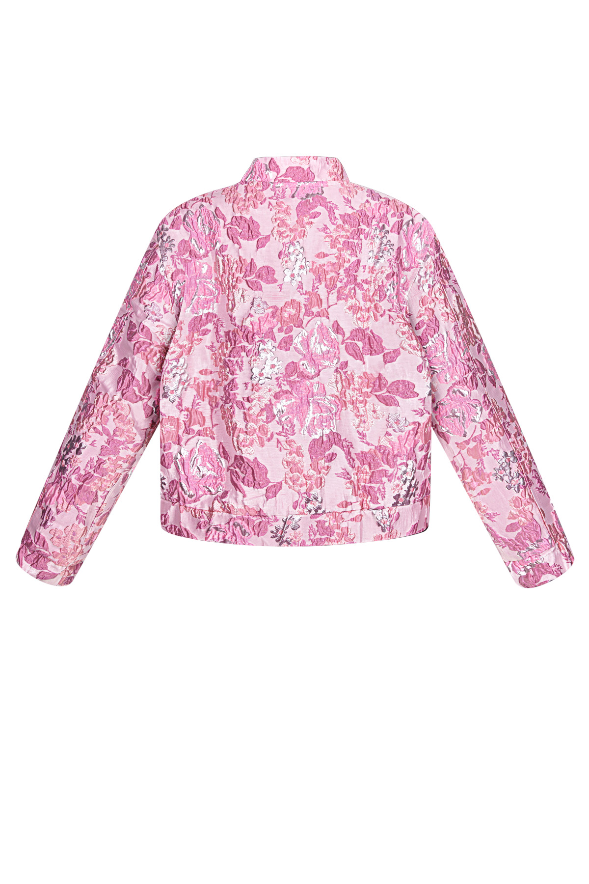Polyester Women's Cropped Jacket Floral Print Sporty h5 Picture5