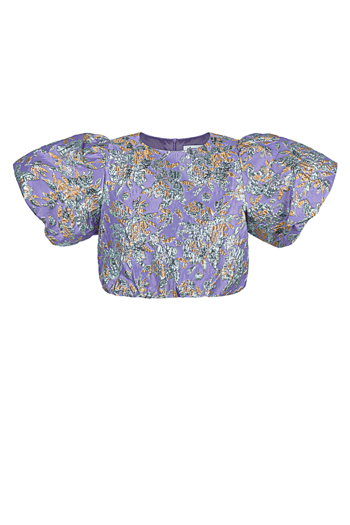 Poliestere Donna Top Manica Corta Puff Maniche Stampa Fiorita 