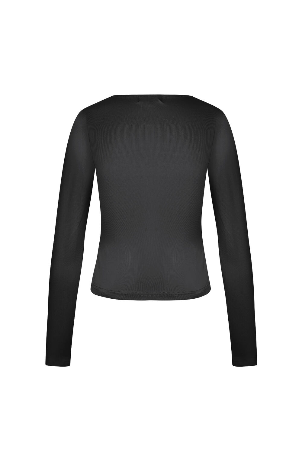 Maglia in Poliestere Donna Maniche Lunghe Crop Top Collo Quadrato Taglio Bodycon h5Immagine3