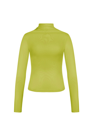 Polyester Damen Langarmshirt Rippstrick Stehkragen h5 