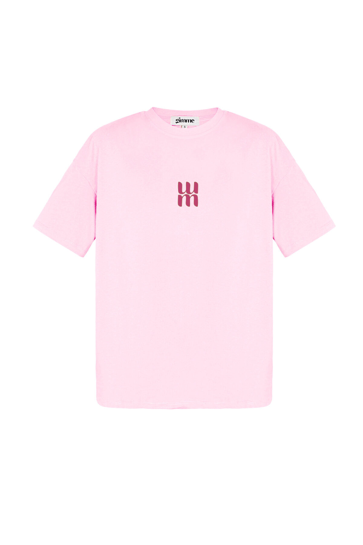 Cotone Maglietta Donna Oversized Logo Minimalista 2