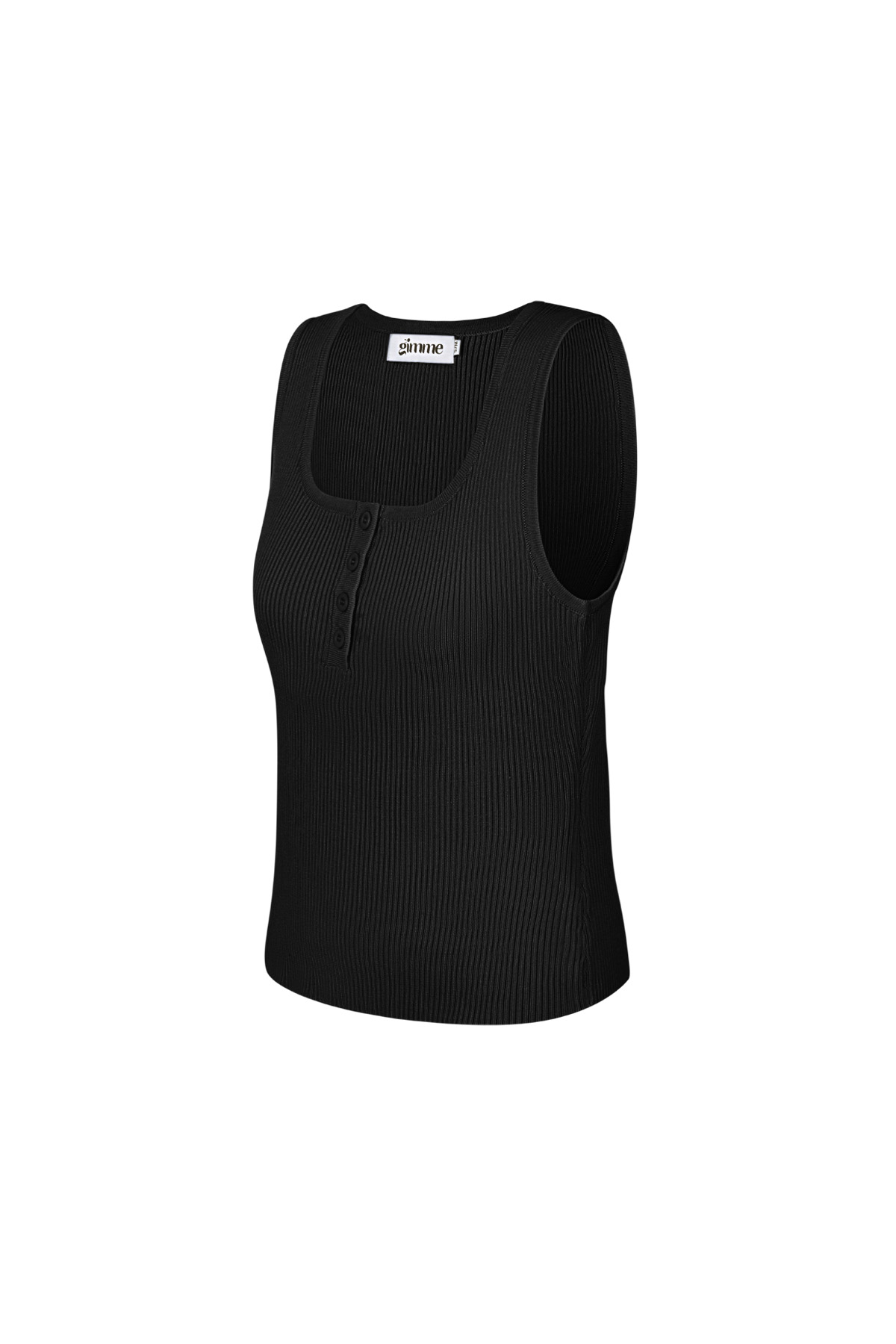 Viscose Vrouwen Mouwloze Top Ribbeltricot Knopvoorkant h5 Afbeelding7