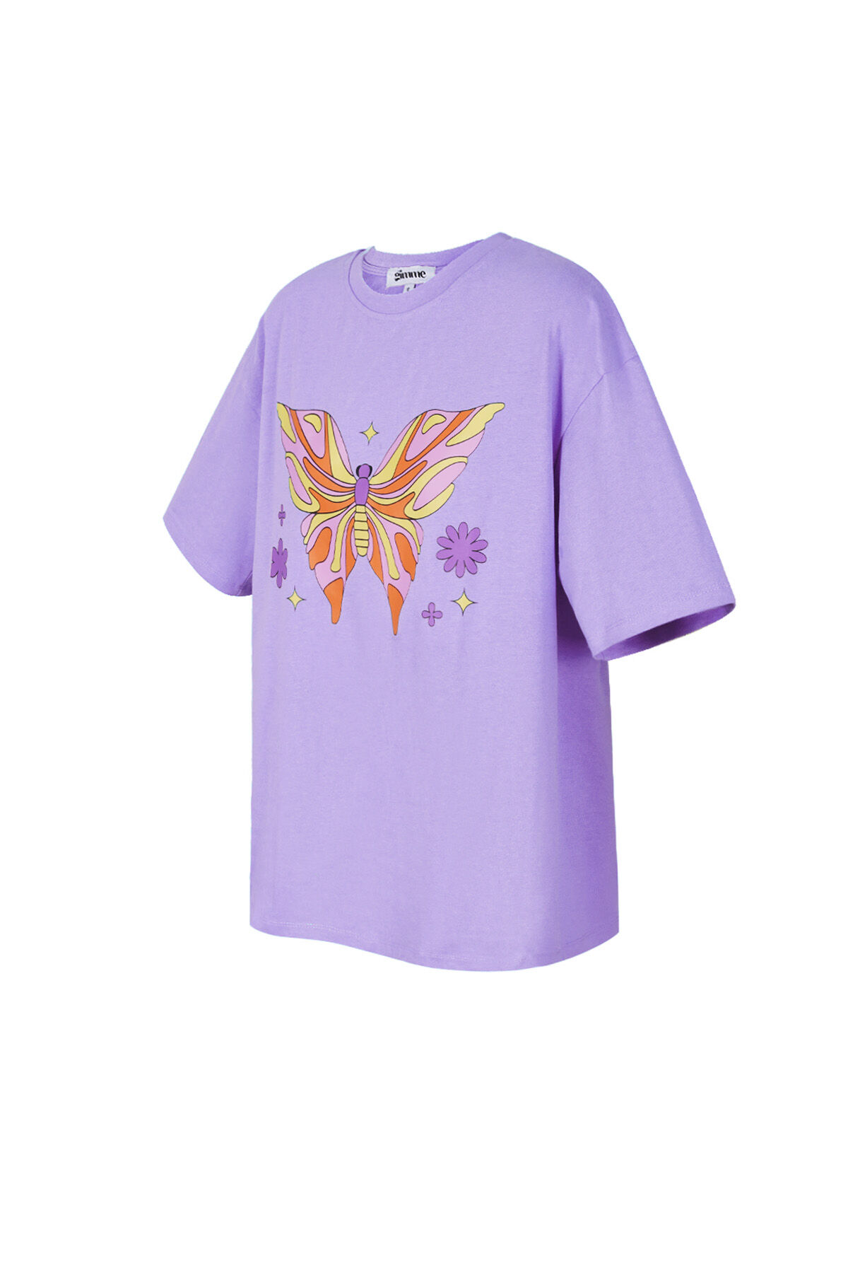 Coton T-shirt Femme Oversized Imprimé Papillon h5 Image4