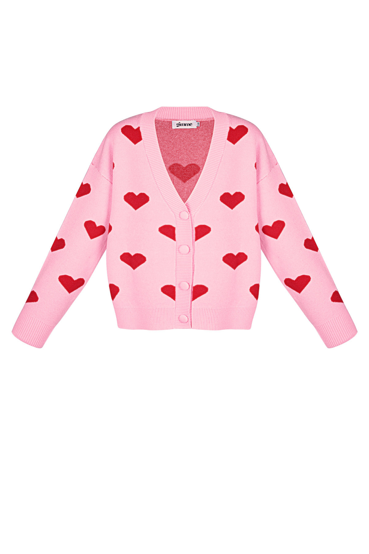 Viscose Knitted Women's Cardigan Cute Heart Pattern Fall/Winter 2