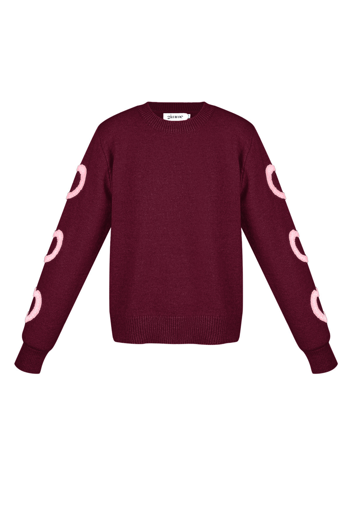 Maglione In Mistura Di Lana Maglia Donna Girocollo Design A Cuori 2