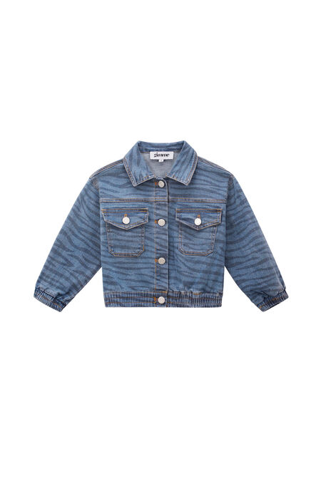 Veste en Coton pour Enfants Style Jean Motif Rayé Classique 2