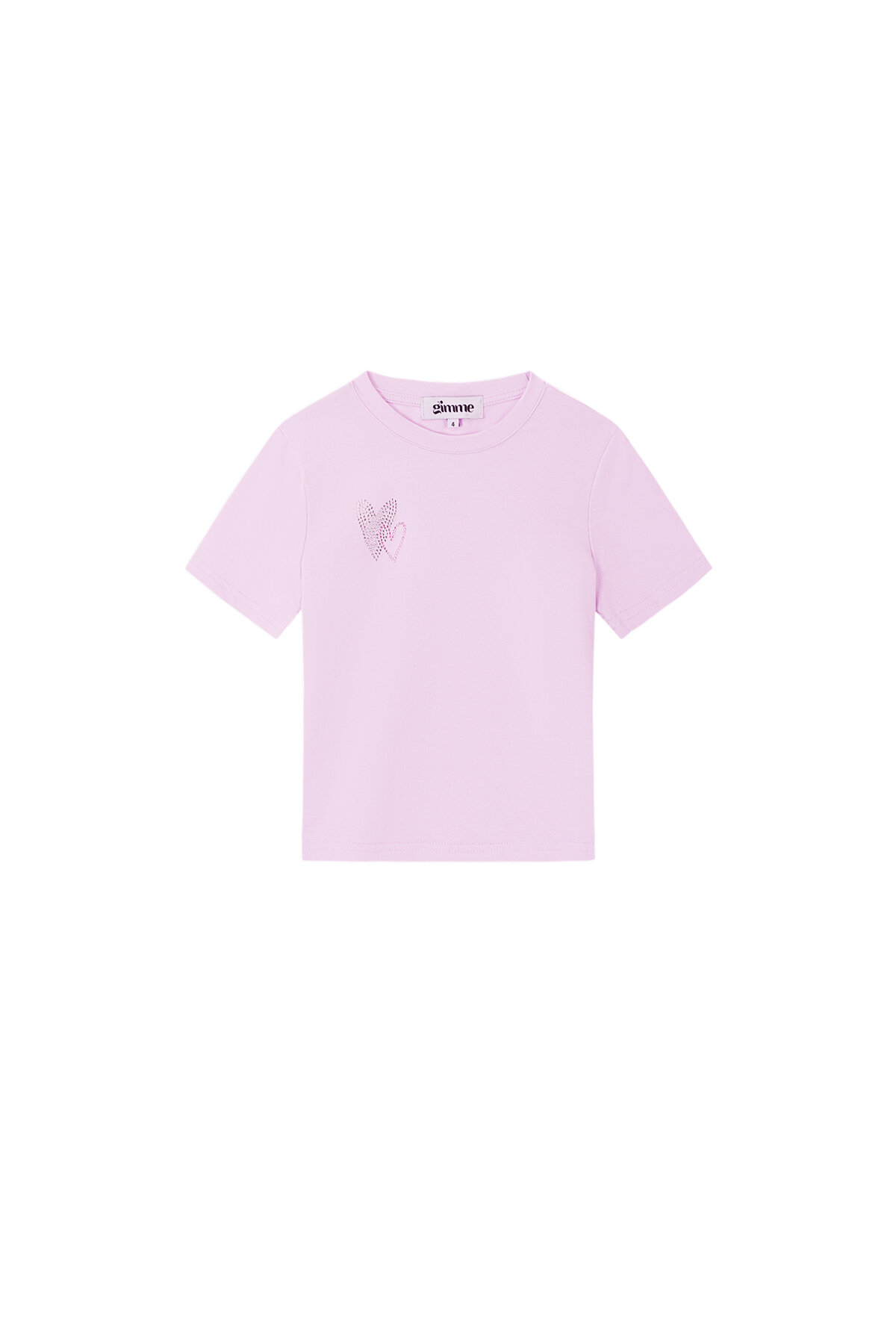 Cotton Children's T-shirt Casual Embroidered Heart Design 