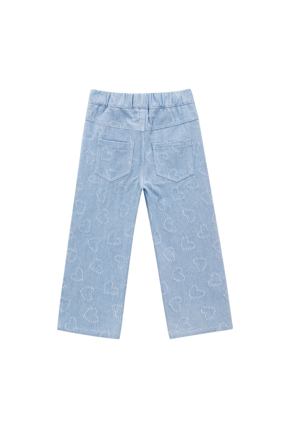 Cotton Denim Women's Straight Leg Pants Casual Light Blue h5Picture2