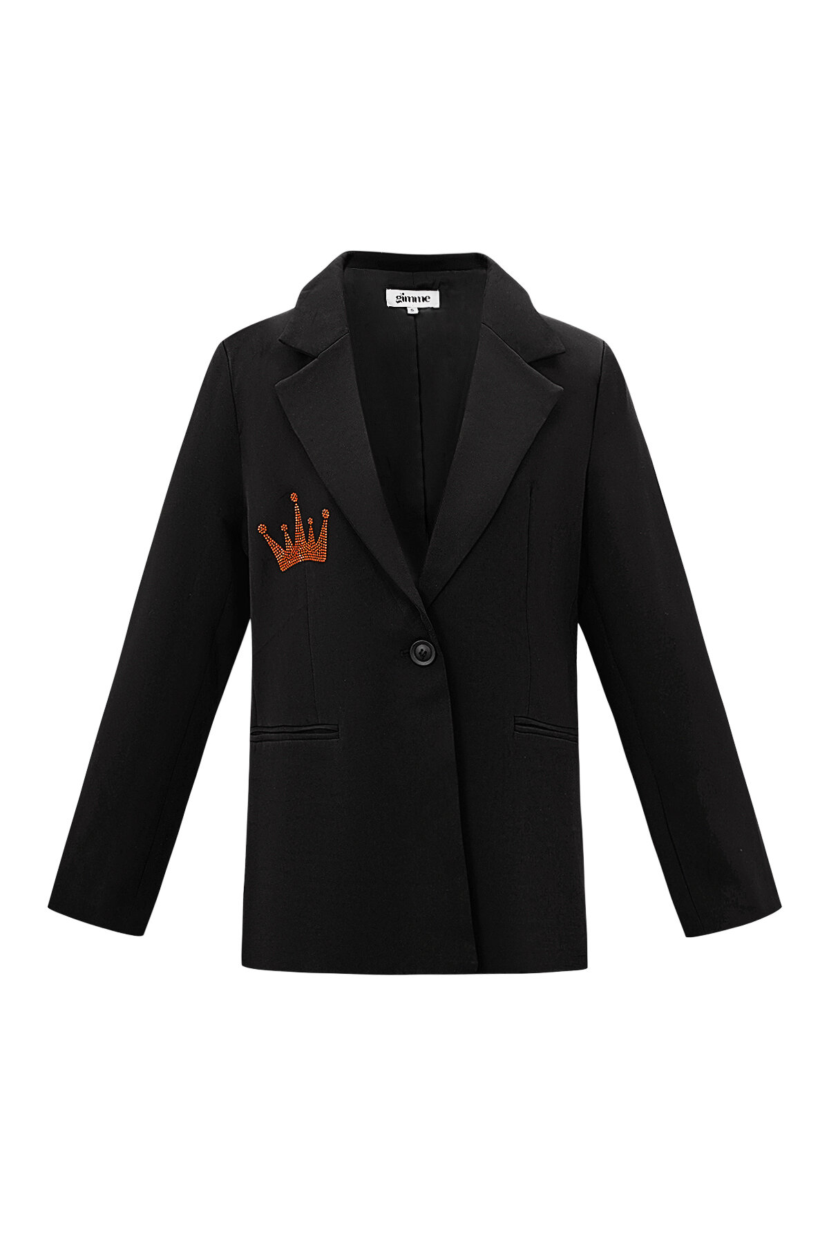 Polyester Women's Suit Blazer Crown Embroidery 