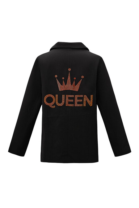 Blazer de Costume Femme en Polyester Broderie Couronne 2