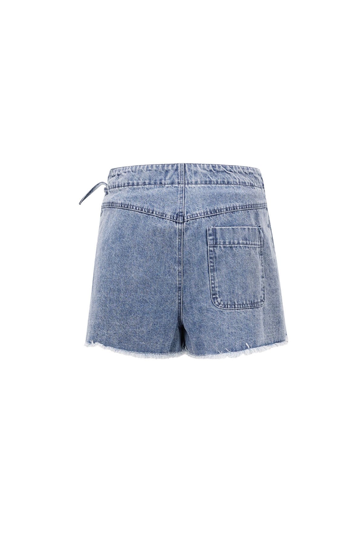 Cotone Jeans gonna mini donna Chiusura laterale con lacci h5 Immagine7