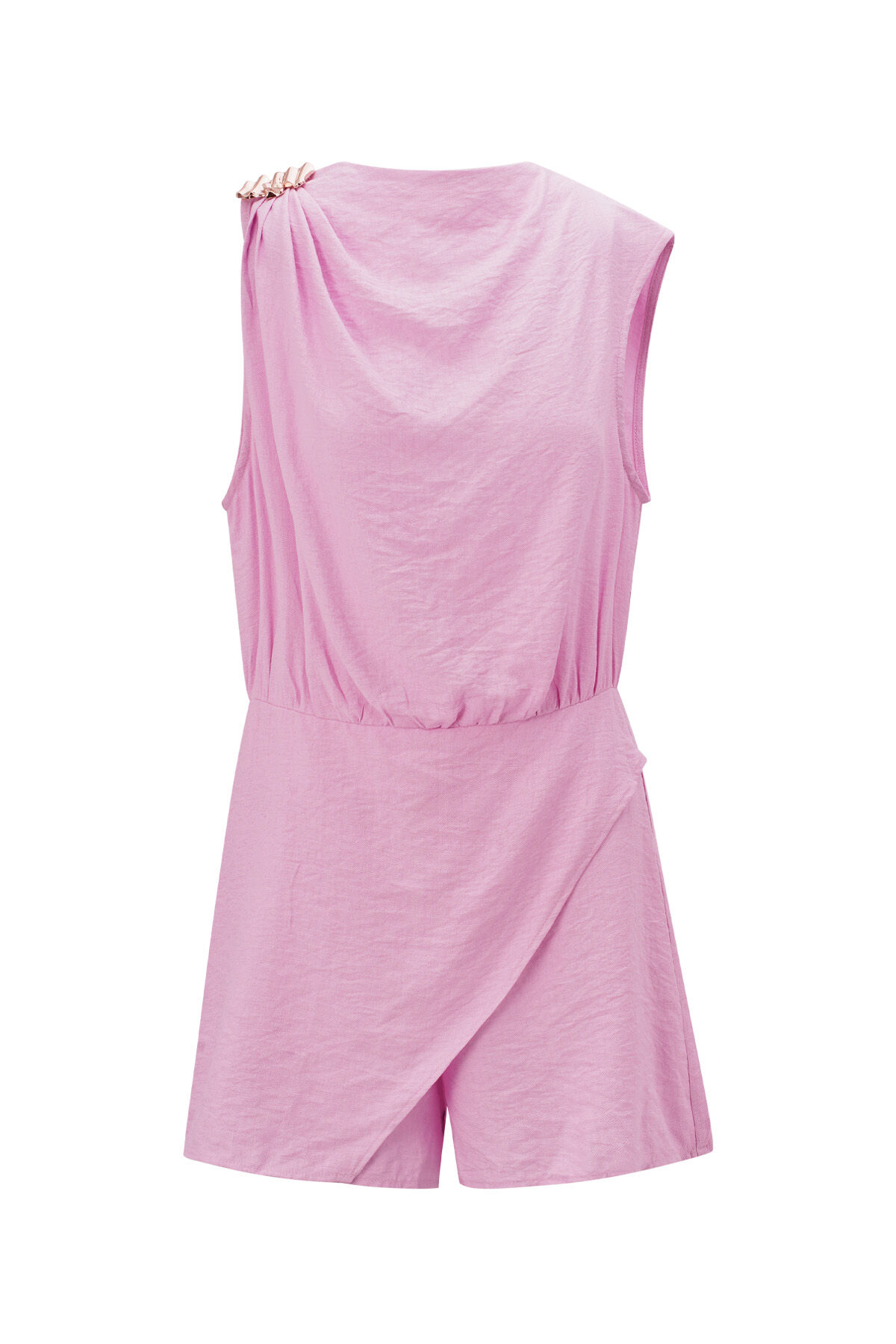 Viscose Vrouwen Mini Jurk Asymmetrisch Gedrapeerd Ontwerp 2