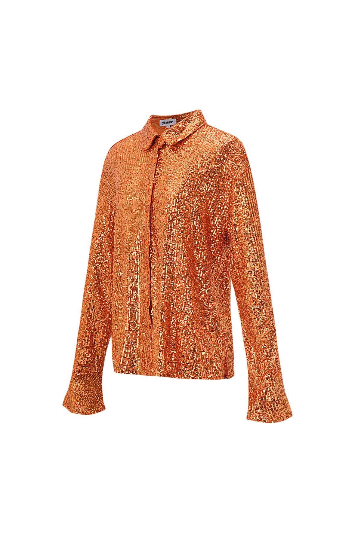 Polyester Sequin Women's Blouse Shimmering Long Sleeve h5Picture4