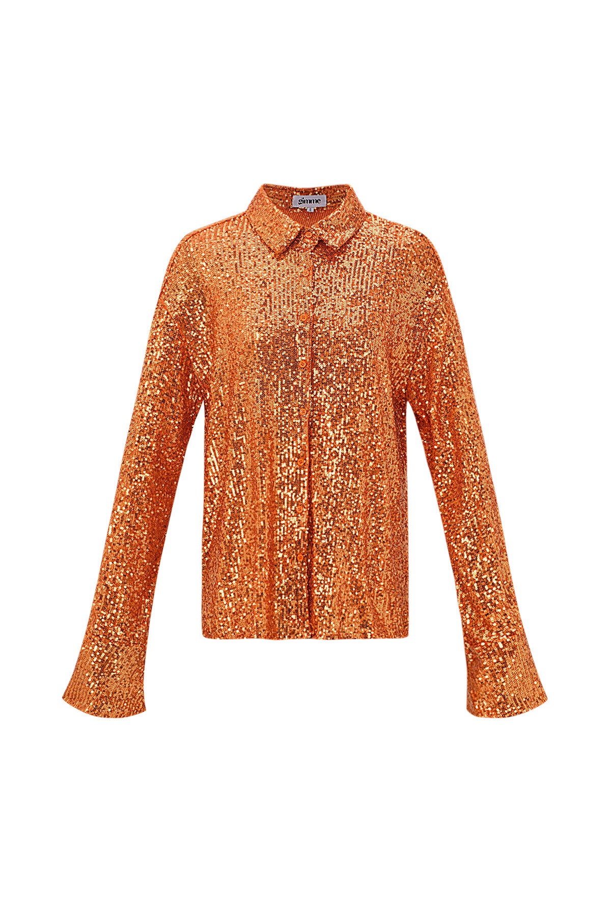 Polyester Sequin Women's Blouse Shimmering Long Sleeve