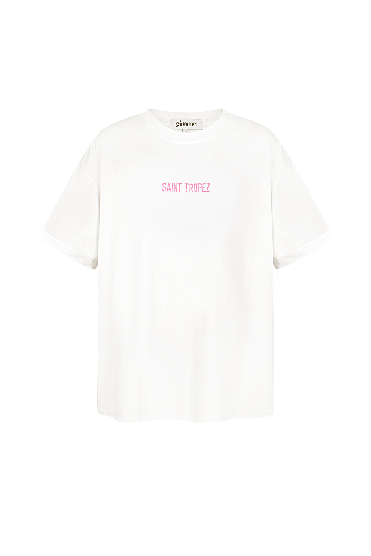 Cotton Women's T-shirt Oversized Saint Tropez Print 2
