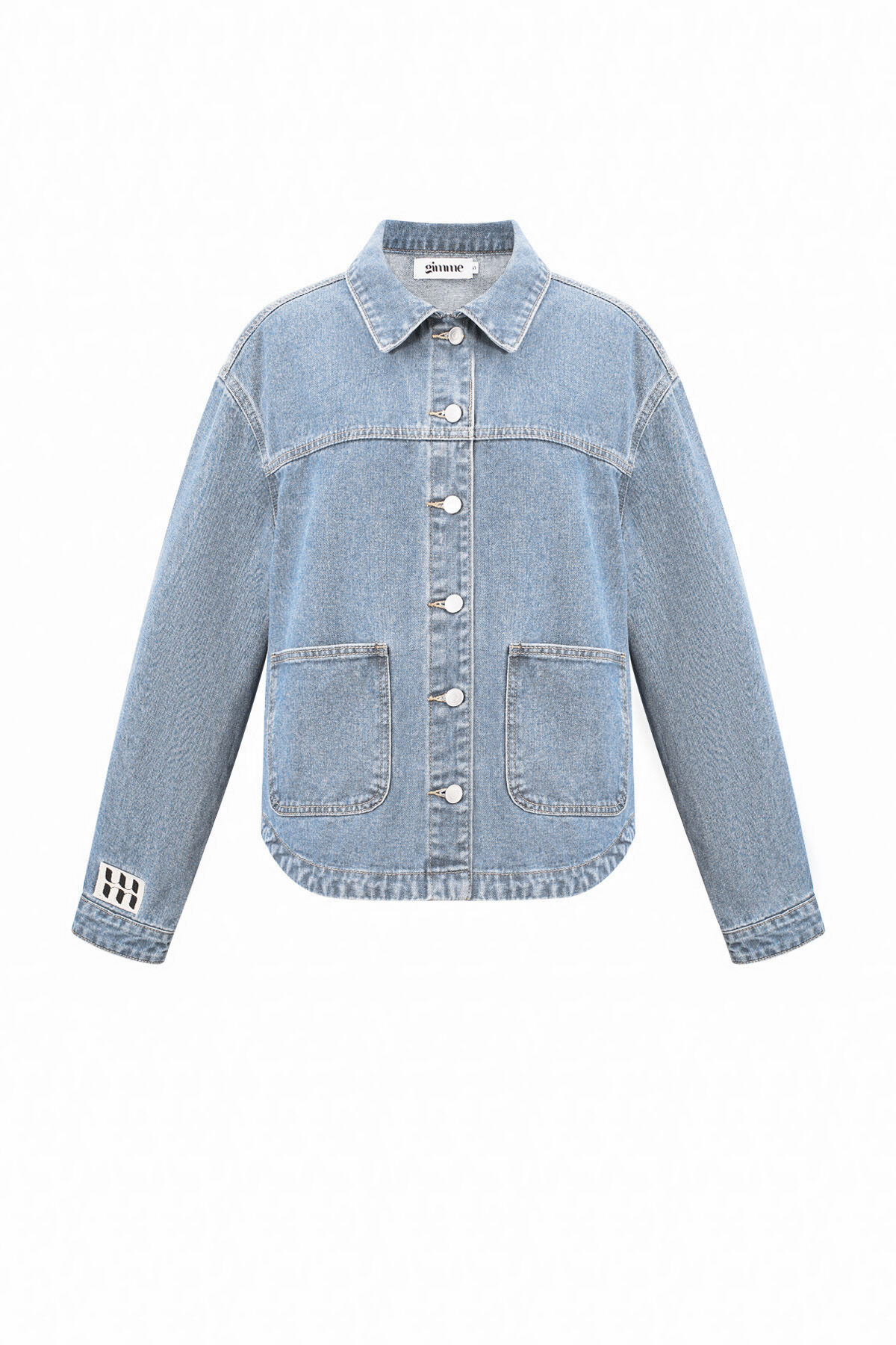Denim Women's Jacket Classic Fit with Brand Logo Patch h5 Picture6