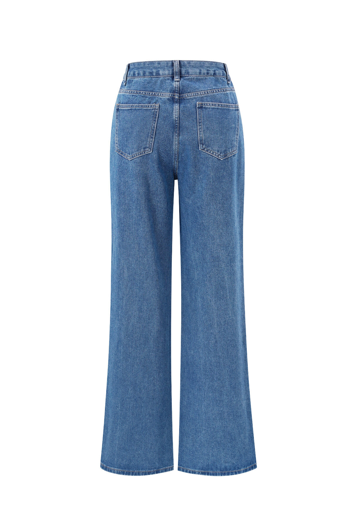 Cotton Woven Women's Straight Leg Denim Pants Heart Embroidery Casual Picture10