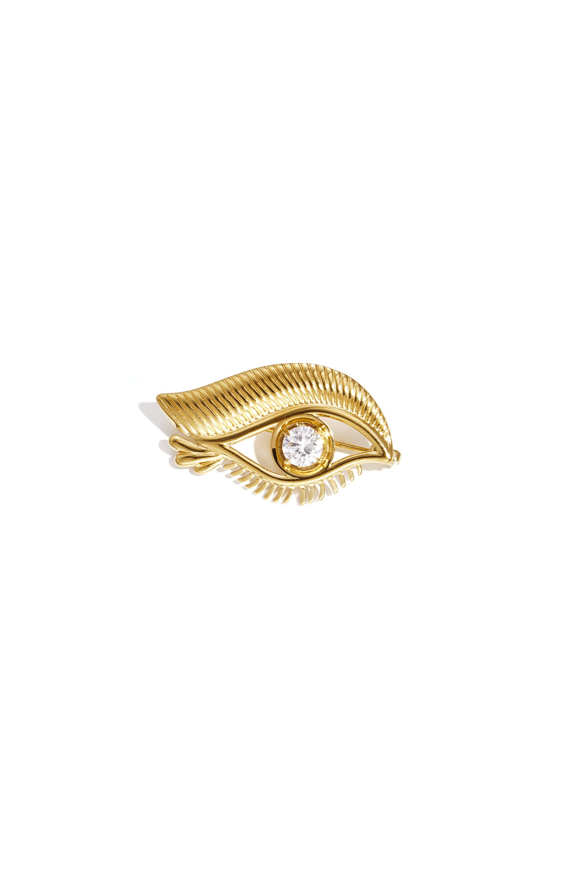 Eye brooch with stone h5