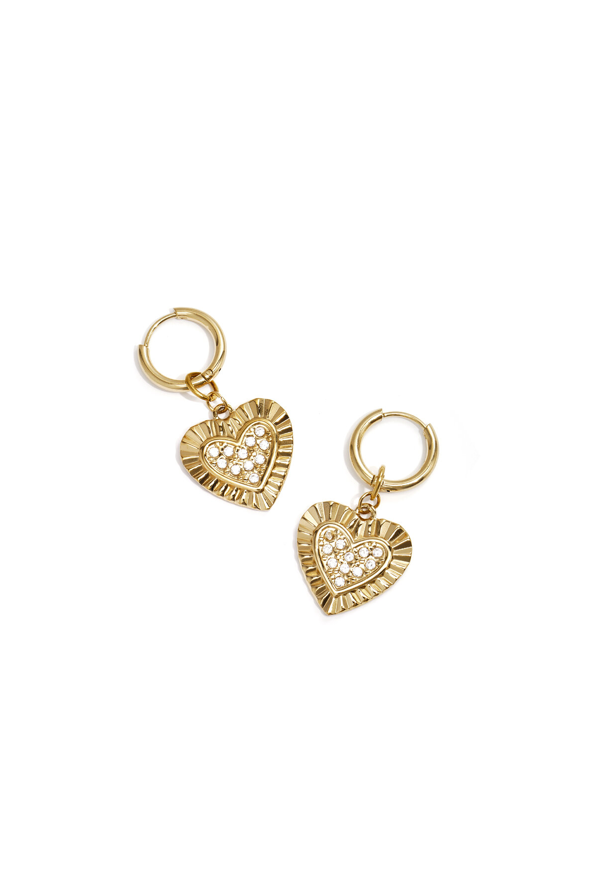 Earrings with radiant hearts h5 