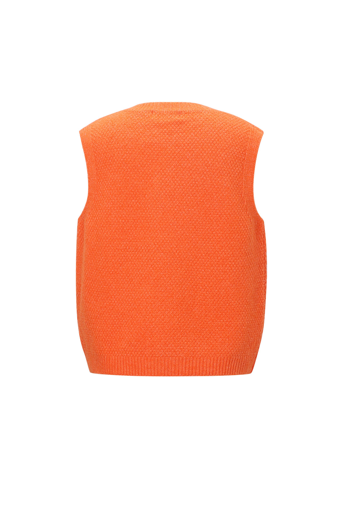Knitted Polyester Fiber Women's Knitted Vest Casual Solid Color h5Picture3