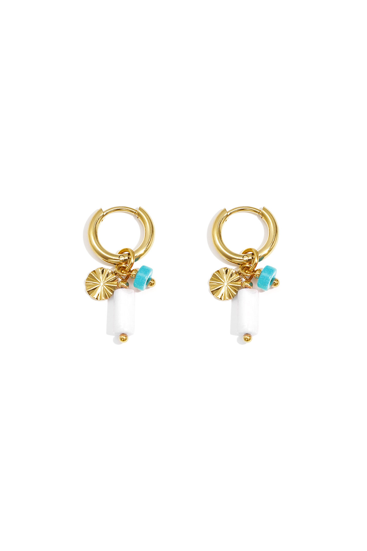 Earrings with beads and coin charm Picture5