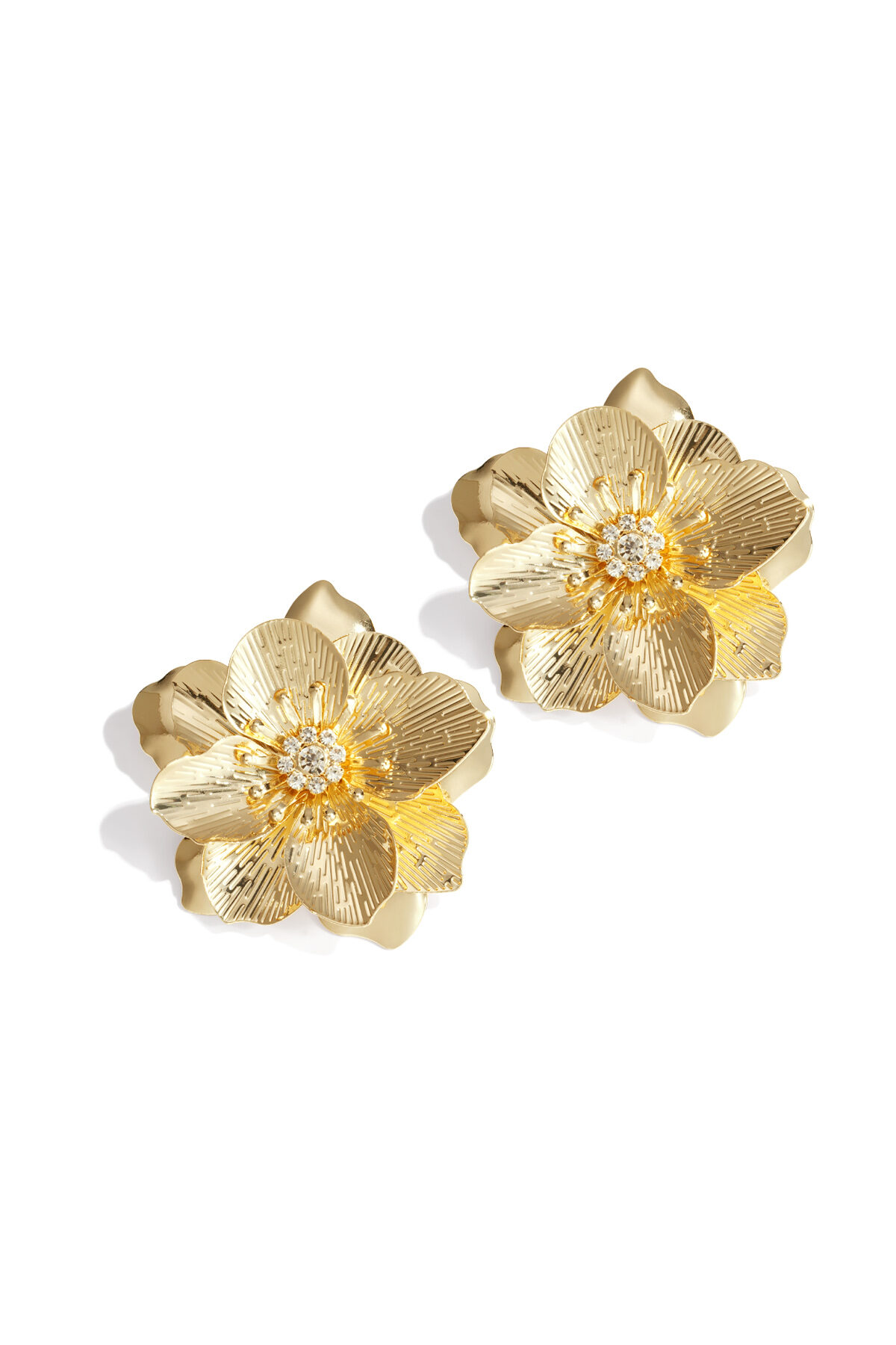 Big luxe flower earrings 
