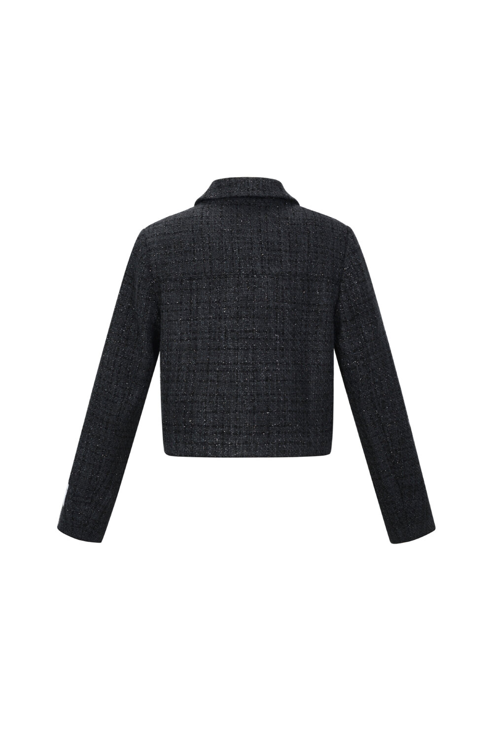 Woven Polyester Fiber Women's Jacket Elegant Checkered Statement h5Picture3