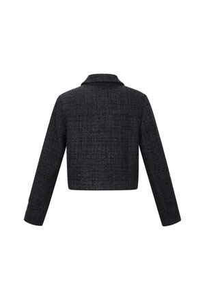 Woven Polyester Fiber Women's Jacket Elegant Checkered Statement h5 Picture3