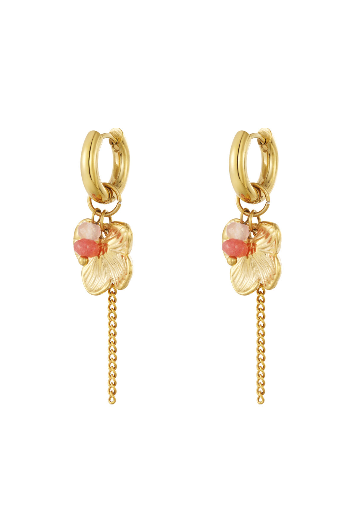 Stainless Steel Drop Earrings Flower Casual Daily Simple Series Women's jewelry 2