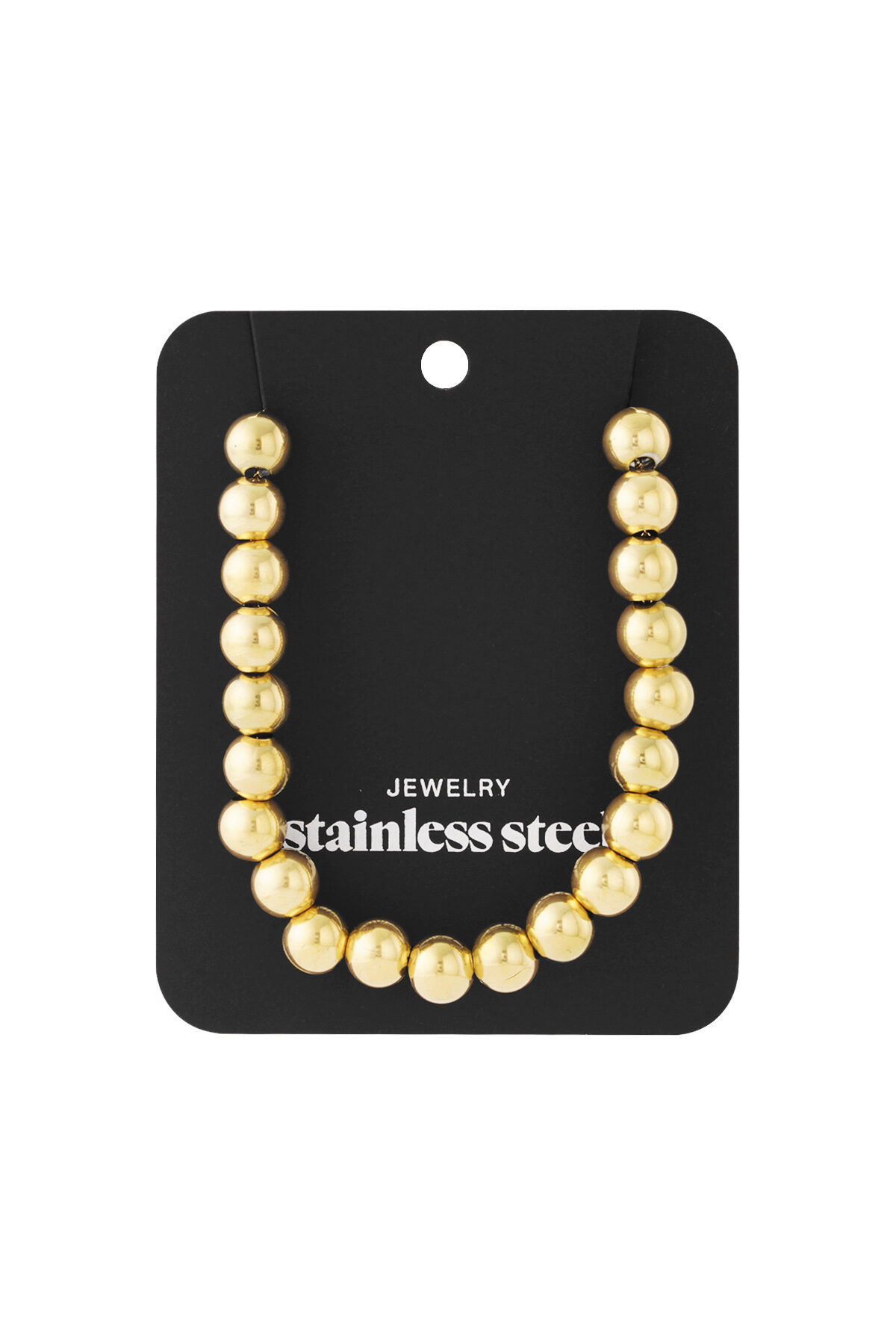 Hollow bead necklace -10mm h5 Picture4