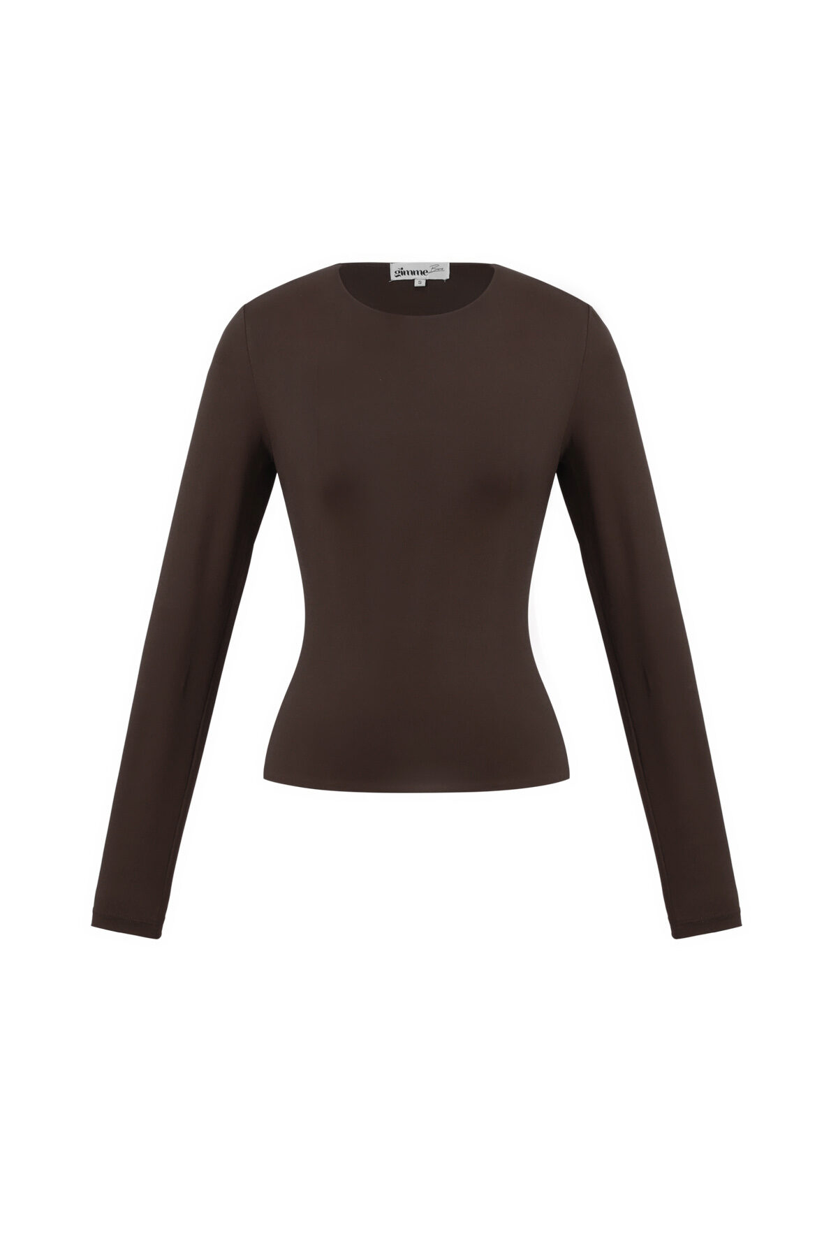 Knitted Nylon Women's Long Sleeve Top Basic Solid Color 2