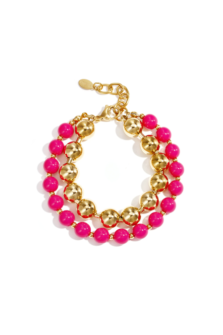 Linked bead bracelets