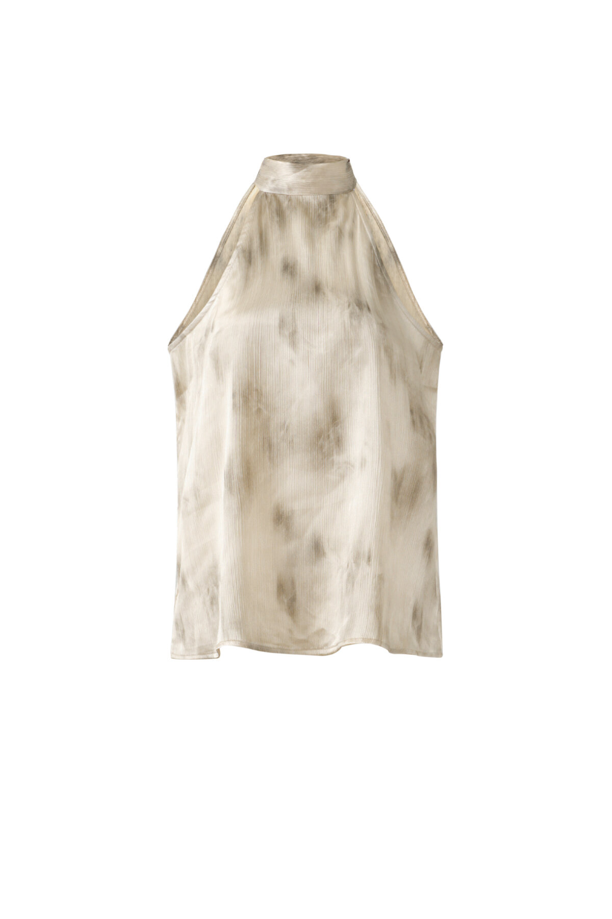 Gewebte Polyester Damen Oberteil Ohne Ärmel Elegant Tie-dye 