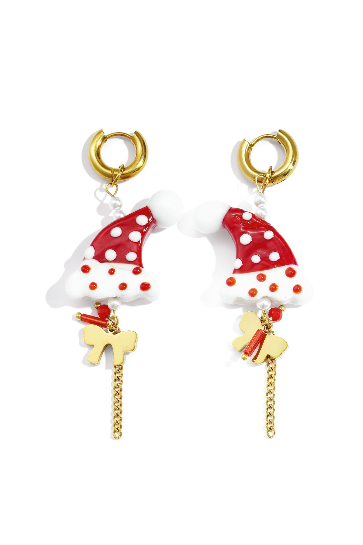 Orecchini pendenti in acciaio inossidabile, stile cartone animato, casual, natalizio, serie semplice, gioielli da donna 2