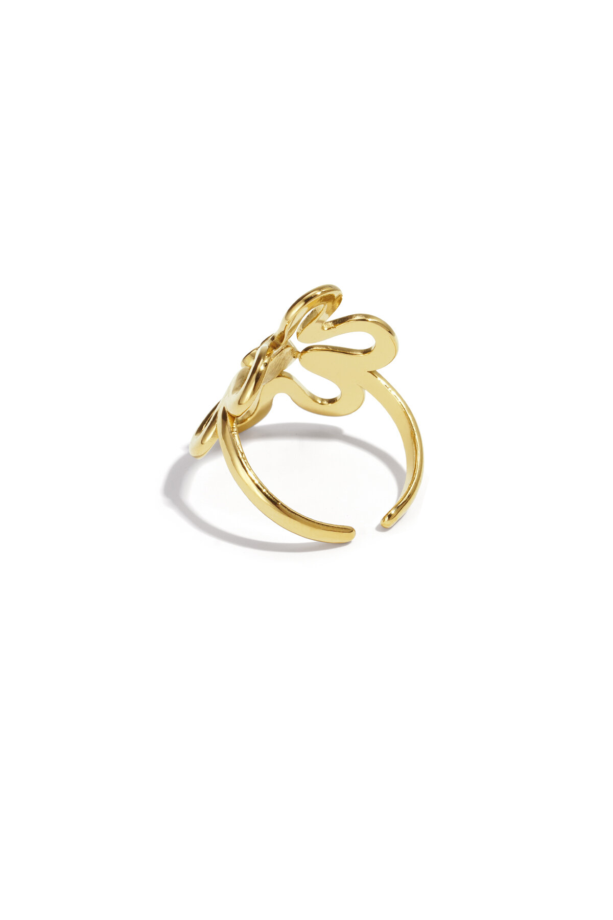 Stainless Steel Statement Rings Flower Casual Daily Simple Series Women's jewelry h5 Picture2