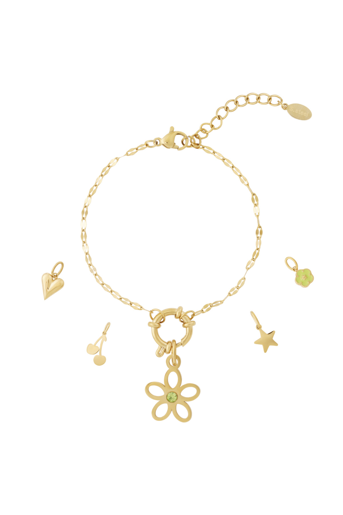 Bracciale fai da te con fiori dettagliati 