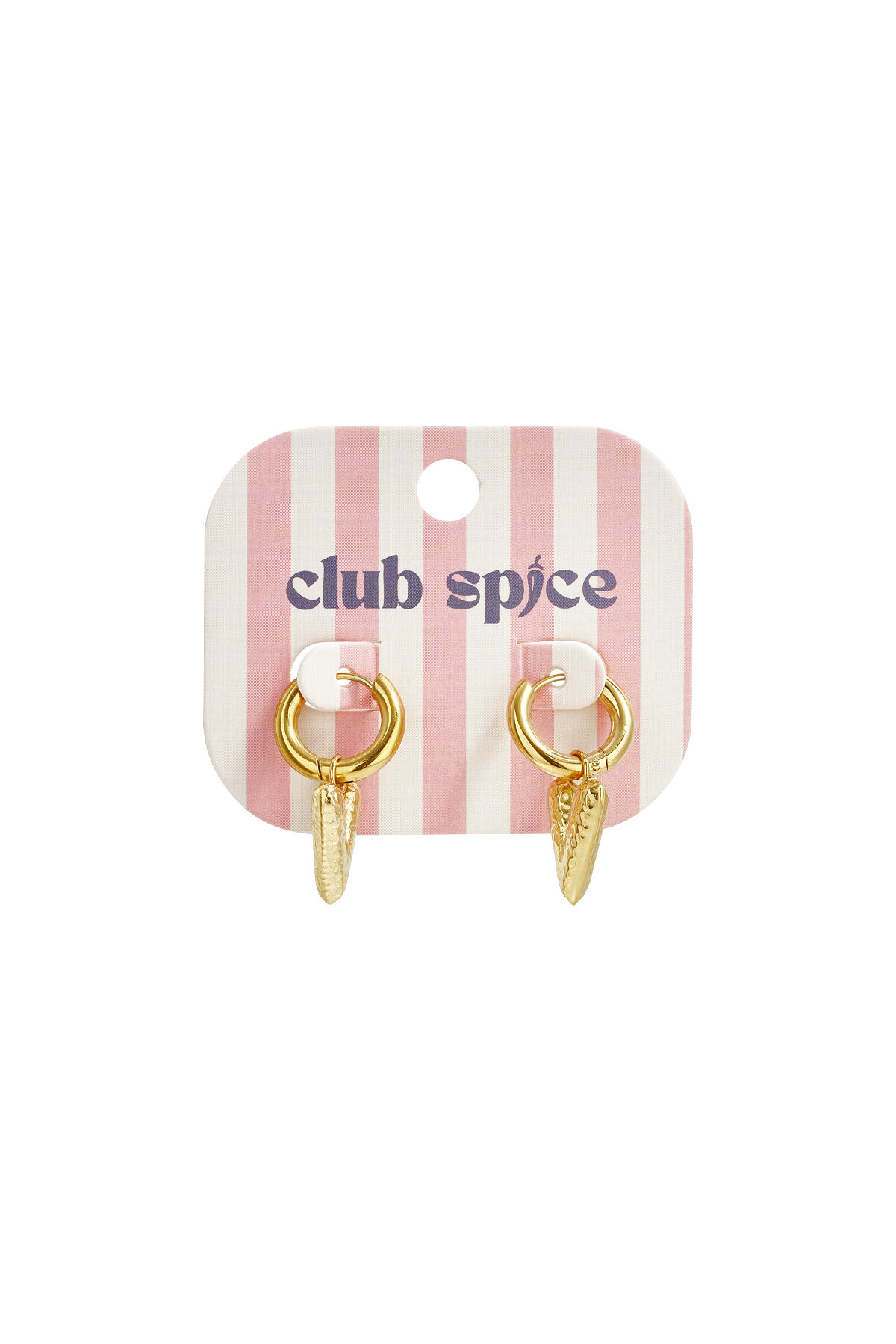 Earrings with structured hanging heart Picture4